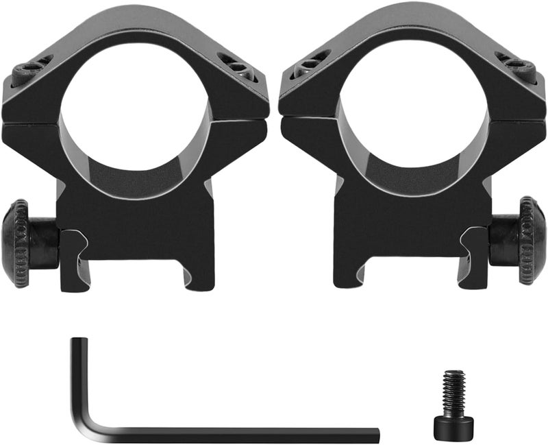 LONSEL 1'' Scope Rings, 2Pcs High Profile or 2Pcs Medium Profile 1 Inch Scope Mount Rings for Picatinny Rail - Image 4
